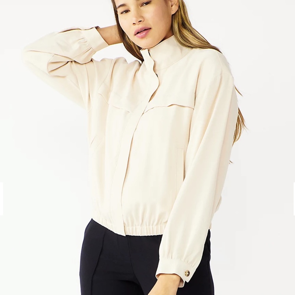 Drapey Bomber Jacket in firwood